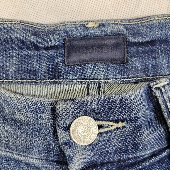 Mother The Looker Crop Gypsy Distressed With Frayed Ankless Size 25 - Picture 7 of 16